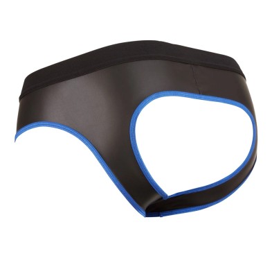 Svenjoyment - Seksowne Jockstrap Otwarte Z Tyłu I Zamkiem Na Penisa Czarno/Niebieskie XL